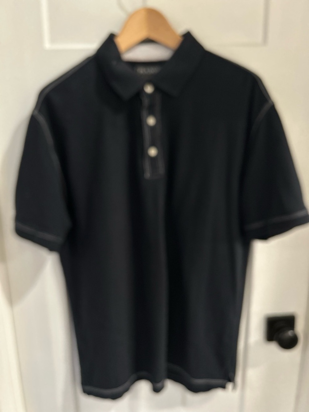Jos. A. Bank Black Polo with Contrast Stitching